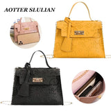 Women Slim Chain Leather Crossbody Bags Casual Solid Shoulder Bags