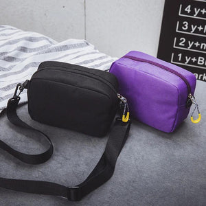 Canvas Shoulder Bag Zipper Messenger Sac Main Femme