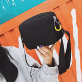 Canvas Shoulder Bag Zipper Messenger Sac Main Femme