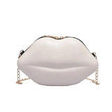 Sexy Lips Style PU Ladies Clutch Bag Chain Purse Shoulder Bag Handbag