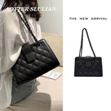 Winter Women Diamond Lattice Shoulder Crossbody Bag
