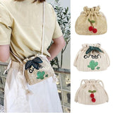 Grass Weave One-Shoulder Messenger Bag for Summer Leisure