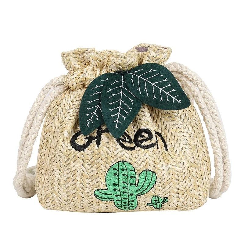 Grass Weave One-Shoulder Messenger Bag for Summer Leisure