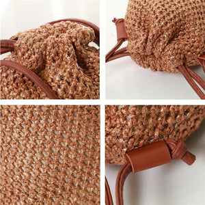 Bohemian Straw Woven Bag Rattan Crossbody Handbag