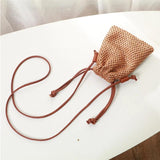 Bohemian Straw Woven Bag Rattan Crossbody Handbag