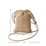 Bohemian Straw Woven Bag Rattan Crossbody Handbag