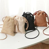 Bohemian Straw Woven Bag Rattan Crossbody Handbag