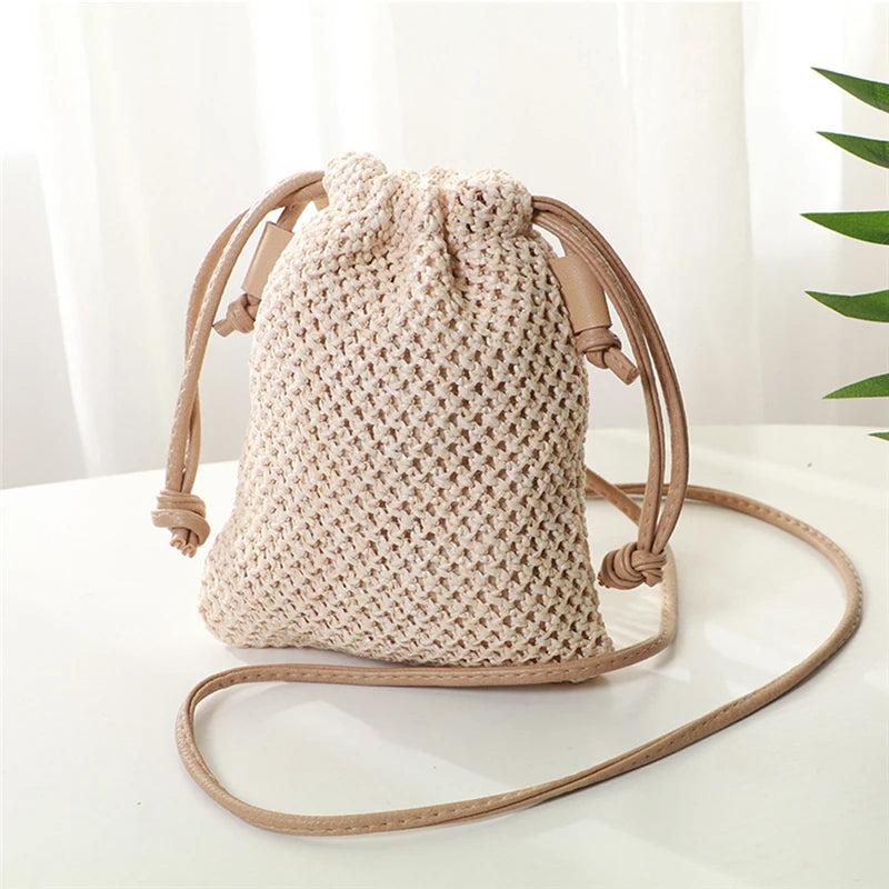 Bohemian Straw Woven Bag Rattan Crossbody Handbag