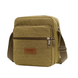 Men's Canvas Shoulder Bag Large Capacity Business Travel Backpack