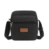 Men's Canvas Shoulder Bag Large Capacity Business Travel Backpack