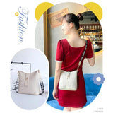 Women's Bucket Bags PU Leather Crossbody Shoulder Bag Crocodile Messenger Bags