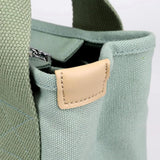 Large Canvas Tote Shoulder Bag - Multi-Pocket Handbag