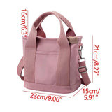 Large Canvas Tote Shoulder Bag - Multi-Pocket Handbag