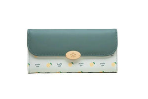 Women's Long Fashion Fruit Print Wallet Clutch