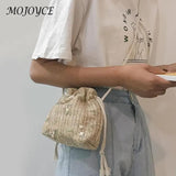 Embroidered Lace Crossbody Bag with Drawstring