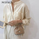 Embroidered Lace Crossbody Bag with Drawstring