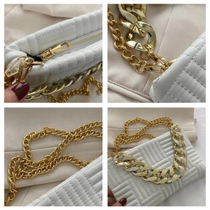 Women Chain Handbags Shoulder Bags Stripe Messenger Bags