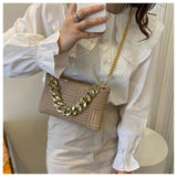 Women Chain Handbags Shoulder Bags Stripe Messenger Bags