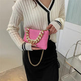 Women Chain Handbags Shoulder Bags Stripe Messenger Bags