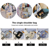 Waterproof Nylon Crossbody Bags for Women Solid Tote Shoulder Bag Large Capacity