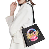Cartoon Flamingo Print Shoulder Bag for Women