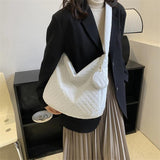 Crossbody Bag Rhombic Shoulder Handbag Large Capacity with Small Purse