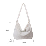 Nylon Quilted Shoulder Handbag Large Capacity with Small Purse