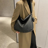 Nylon Quilted Shoulder Handbag Large Capacity with Small Purse