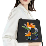 Sweet Style Shoulder Bag Initial Letter Print Tote Bag