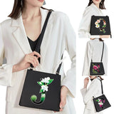 Sweet Style Shoulder Bag Initial Letter Print Tote Bag