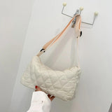Quilted Crossbody Handbags Large Capacity Satchels Bags Nylon Travel Lady Purse