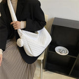 Women's Crossbody Bag Quilted Cotton-Padded Handbag