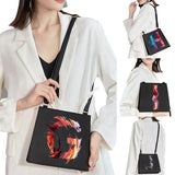 Hand Paint Letter Pattern Shoulder Bag