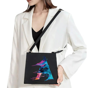 Hand Paint Letter Pattern Shoulder Bag