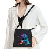 Hand Paint Letter Pattern Shoulder Bag