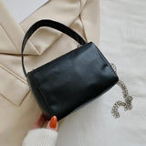 Mini Square Bag PU Leather Women's Handbag Chain Zipper Shoulder Messenger