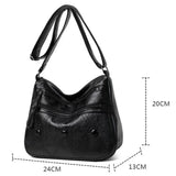 PU Soft Leather Texture Diagonal Bag Large Capacity Shoulder Bag