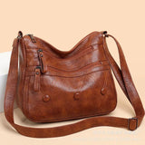 PU Soft Leather Texture Diagonal Bag Large Capacity Shoulder Bag