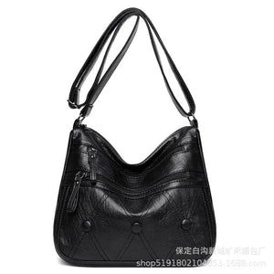 PU Soft Leather Texture Diagonal Bag Large Capacity Shoulder Bag