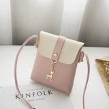 Deer Charm Phone Bag Crossbody Single Shoulder Handbag