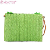 Vintage Straw Woven Shoulder Bag for Weekend Vacation