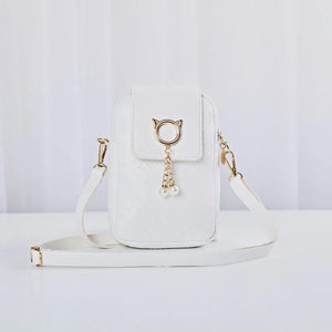 Women Small Cross-body Phone Shoulder Bag Pearl Wallet Mini Clutch Purse