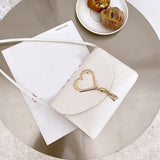 Tassel Heart Mini Shoulder Bag for Women Girls Purses Handbags