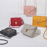 Yellow Mini Crossbody Bag for Women PU Leather Shoulder Messenger