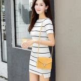 Yellow Mini Crossbody Bag for Women PU Leather Shoulder Messenger