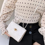Small Style Striped Messenger Bag For Women Female Shoulder Bag