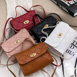 Small Style Striped Messenger Bag For Women Female Shoulder Bag