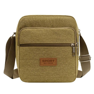 Men's Canvas Shoulder Bag For Business Crossbody Bag Version