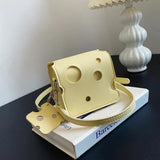 Cheese Shaped Sling Shoulder Bag for Girl Purse
