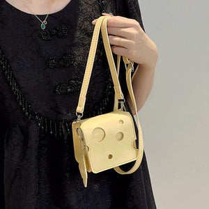 Cheese Shaped Sling Shoulder Bag for Girl Purse